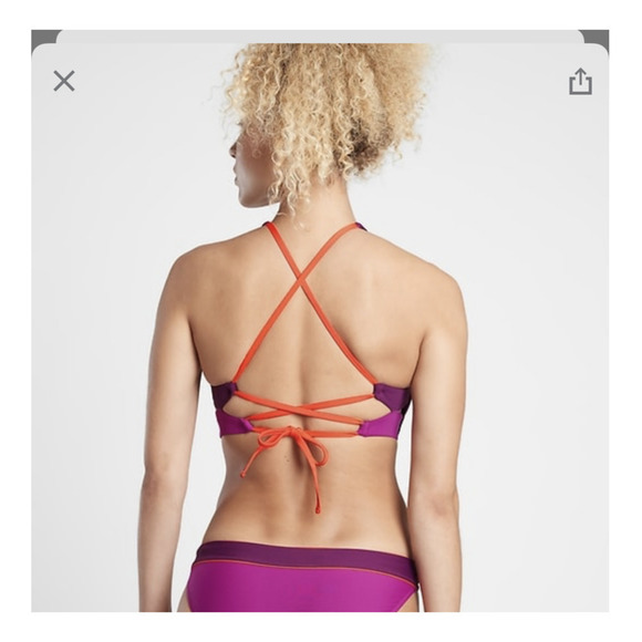 Athleta Colorblock Triangle Bikini Top - Picture 2 of 5